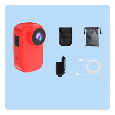 LKAHYUIBC Action Camera, Pocket Action Camera with Touch Screen, Anti-Shake, Video Recorder for Bike and Motorcycle,for Diving, Cycling and Vlogging(Red)