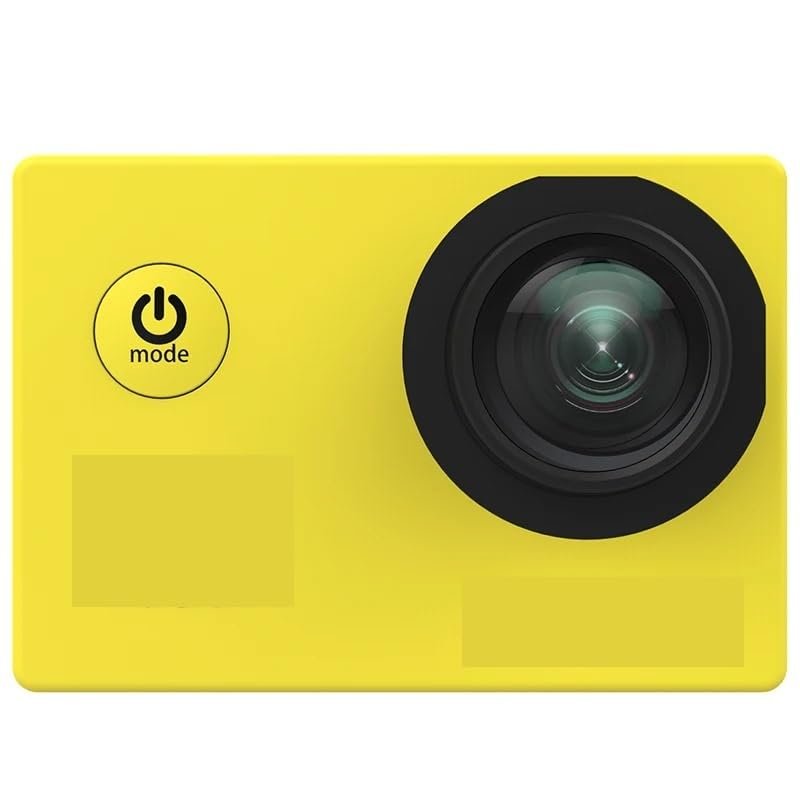 LKAHYUIBC Action Camera, Original Basic Action Camera Waterproof 4K 1080P Helmet Camera Sports Car Register,for Diving, Cycling and Vlogging(Yellow)