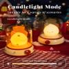 BANDIANCY Christmas Flame Night Light, Cute Night Light with White Noise, Dimming, Rechargeable Portable Small Table Lamp, Best Idea for Christmas Gift Decor view 4