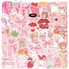 100PCS Pink Coquette Stickers Pack, Cute Aesthetic Bow Girly Stickers for Women Girls Waterproof Vinyl Decals for Laptop Water Bottles Computer Phone Guitar view 1