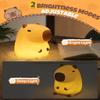 Cute Capybara Night Light, Animal Lamp, Food Grade Silicone, Rechargeable, 2 Level Dimmable, Squishy Nursery Nightlight for Desk Decor, Funny Gifts Stuff for Boys Girls Baby, White Elephant Gifts view 2