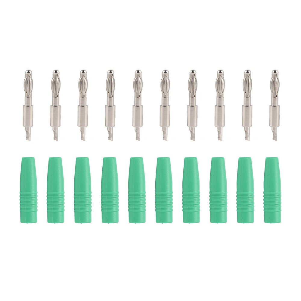 10-Pack 4mm Banana Plugs, Solder-Type Audio Banana Connectors with Pure Copper Plating, Male Banana Plug Adapter for Multimeter Test Leads, Speaker Equipment, Electrical Testing