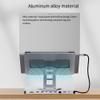 10 In 1 Laptop Stand Hub With 4K 60Hz Gigabit Ethernet Port USB 3.0 Ports Foldable Rotating, Aluminum Alloy Desktop Space Saving, Laptop Cooling Stand view 3