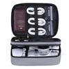OUHANLE Electronic Bag Travel Three-Layer Large Capacity Cable Accessories Bag Waterproof Shockproof Carrying Case, Grey view 1