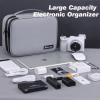 OUHANLE Electronic Bag Travel Three-Layer Large Capacity Cable Accessories Bag Waterproof Shockproof Carrying Case, Grey view 4