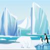 BELECO 10x8ft Fabric Cartoon Arctic Landscape Backdrop Polar Bear Penguin Iceberg Snow Mountain Glacier Background Ice Snow World Banner Kids Birthday Party Decorations Winter Photo Studio Props view 2