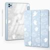 BlHMCASE Cute Halloween Ghost Pumpkin for iPad (A16) 11th Generation Case 11 Inch 2025, for iPad 10th Gen Case 10.9 Inch 2022 with Pencil Holder, Auto Sleep/Wake, Blue Leather Clear Acrylic Back Cover view 1