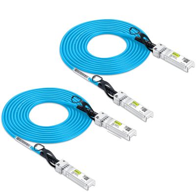 10Gtek [Blue Colored 10G SFP+ DAC Cable - Twinax SFP Cable for Cisco SFP-H10GB-CU3M, D-Link, Supermicro, Netgear, Mikrotik, ZTE Devices, Fortinet, 3-Meter(10ft), Pack of 2