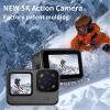 LKAHYUIBC Action Camera, V11 5K Anti-Shake Action Camera Go with Remote Control Screen Waterproof Sport Camera Drive Recorder,for Diving, Cycling and Vlogging view 4