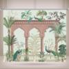 BELECO 5x3ft Fabric Traditional Mughal Garden Backdrop Indian Palace Arch with Peacock Trees Flowers Background India Theme Wedding Baby Shower Party Decorations Banner Photoshoot Props view 3