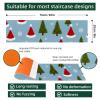Stair Treads Non-Slip 15 Pcs 30" x 8" Indoor Staircase Step Treads Christmas Tree Hat Washable Stair Grips Peel and Stick Carpet Stairway Runners Mats for Wooden Step view 4