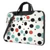 Laptop Bag 13 Inch Waterproof Portable Laptop Sleeve Case Polka Dot Messenger Shoulder Bag Briefcase Messenger Bag W/Strap Handle view 1