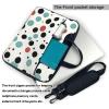 Laptop Bag 13 Inch Waterproof Portable Laptop Sleeve Case Polka Dot Messenger Shoulder Bag Briefcase Messenger Bag W/Strap Handle view 4