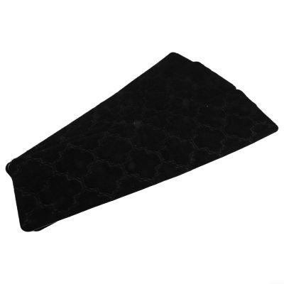 4PCS Non Slip Stair Mats TPR Treads Washable Reusable Carpet Runner Safety Grip Polyester Fiber 76cm x 20.3cm Brown Beige Black(Black)