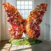 XOOFMASS Large Wedding Arch Backdrop Stand, Butterfly Shape Metal Arch Backdrop Stand for Wedding Ceremony Outdoor Indoor Birthday Party, Garden Floral Balloon Arch Decoration,Black,4.9x5.9ft view 2