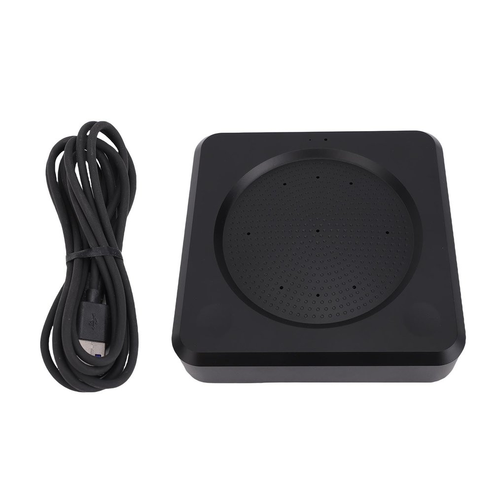 CHEOTIME Conference USB Microphone, 6 AI Mics 360 Voice Pickup, Noise Reduction, USB C Speaker, 10 Meter Pickup Diameter,Conference Room Speaker for Meetings