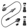 SPX to RJ45 Adapter, Ethernet Cable Coupler Plug and Play High Speed 1200Mbps for Flat High Performance Router Indoor Outdoor Use 24AWG Bare Copper 2PCS view 1