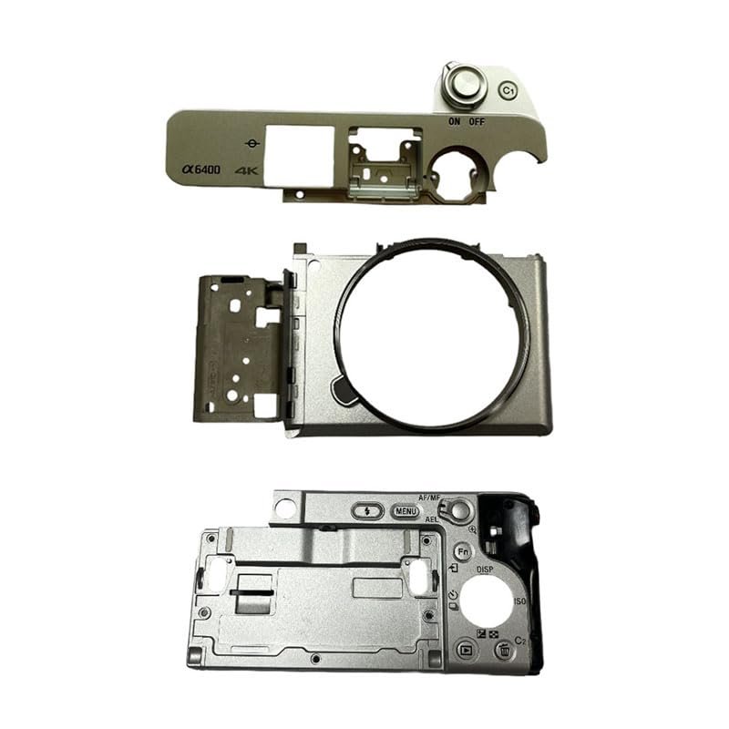 99% New Used for Sony A6400 Top Cover Front Cover Rear Cover with Thumb Leather Silver Shell (Rear Cover)
