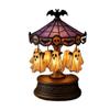 Halloween Ghost Carousel Lights, USB Halloween Light Up Ghost Night Light Indoor, Gothic Stained Glass Shade with Floating Ghosts, Spooky Lamp Decor for Bedroom Home Kitchen Mantel Tabletop1pc view 3