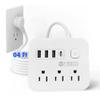 4 ft Surge Protector Power Strip with USB C, 1200J Protection, Heavy Duty Extension Cord  (7-in-1) 3 AC Outlets, 4 USB Ports, LED On/Off Switch  Compact & Travel Friendly  Home, Office (White) view 1