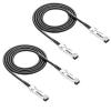 10Gtek 40G QSFP+ DAC Cable - 40GBASE-CR4 Passive Direct Attach Copper Twinax QSFP Cable for Cisco QSFP-H40G-CU50CM, Meraki MA-CBL-40G-50CM, Mikrotik, Open Switch Devices, 0.5-Meter(1.6ft), Pack of 2 view 1