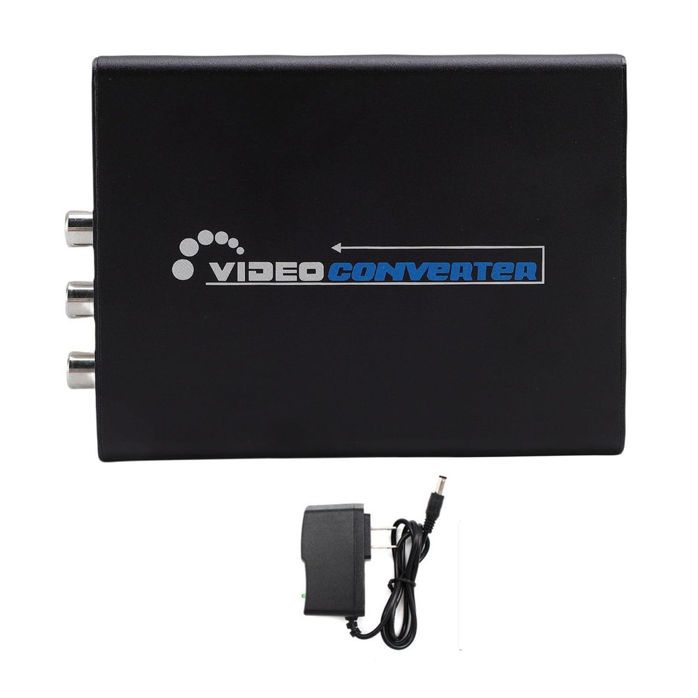 CHEOTIME AV to Converter, Dual Input AV S Video to 1080P Adapter with 3D Deinterlacing, Aspect Ratio for Retro Gaming, VCR, DVD to Modern TV