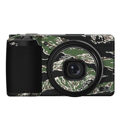 GR 3 GR 3X Wear-Resistant Camera Sticker Vinyl Wrap Protective Film Decal Precision Photography Skin for Ricoh GR3 GR3X (Tiger Stripe Camo)