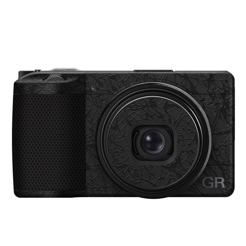 GR 3 GR 3X Wear-Resistant Camera Sticker Vinyl Wrap Protective Film Decal Precision Photography Skin for Ricoh GR3 GR3X (Splash Ultra Black)