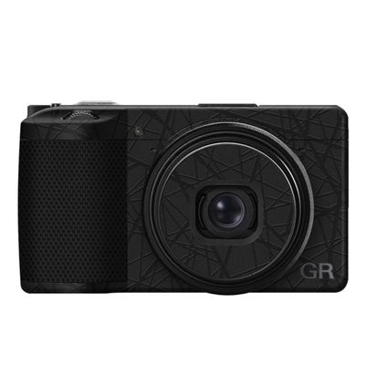 GR 3 GR 3X Wear-Resistant Camera Sticker Vinyl Wrap Protective Film Decal Precision Photography Skin for Ricoh GR3 GR3X (Cross Ultra Black)