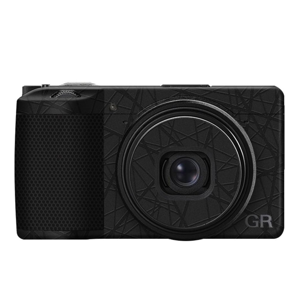 GR 3 GR 3X Wear-Resistant Camera Sticker Vinyl Wrap Protective Film Decal Precision Photography Skin for Ricoh GR3 GR3X (Cross Ultra Black)