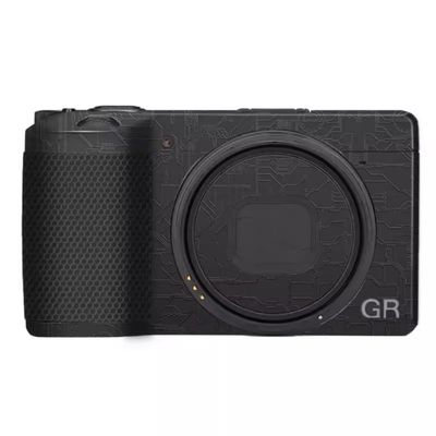 GR 3 GR 3X Wear-Resistant Camera Sticker Vinyl Wrap Protective Film Decal Precision Photography Skin for Ricoh GR3 GR3X (Circuit Black)