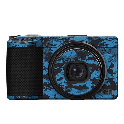 GR 3 GR 3X Wear-Resistant Camera Sticker Vinyl Wrap Protective Film Decal Precision Photography Skin for Ricoh GR3 GR3X (Knight Blue)