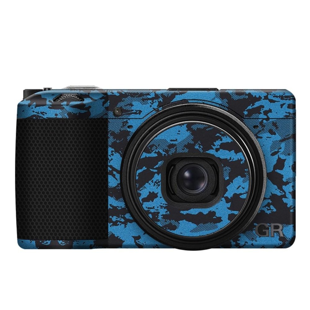 GR 3 GR 3X Wear-Resistant Camera Sticker Vinyl Wrap Protective Film Decal Precision Photography Skin for Ricoh GR3 GR3X (Knight Blue)