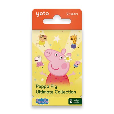 YOTO Peppa Pig Ultimate Collection - 3 Kids Audio Cards for Use with Player & Mini Allin1 Audio Player, ScreenFree Listening with Fun Festive Music for Playtime Travel & Holiday Parties, Ages 2+