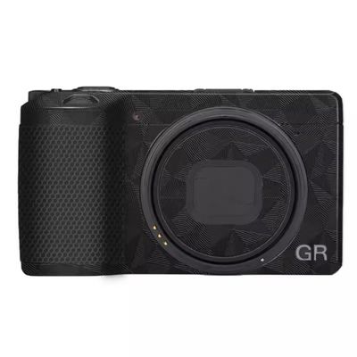 GR 3 GR 3X Wear-Resistant Camera Sticker Vinyl Wrap Protective Film Decal Precision Photography Skin for Ricoh GR3 GR3X (Triangle Black)