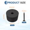 MECCANIXITY Rubber Speaker Isolation Feet,1.3" Black Anti-Vibration Base Pad with Screws Amplifier Stand Feet Mat for Electronics Speaker Guitar HiFi Home Theater Sound System, Pack of 8 view 2