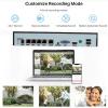 fosa 4K 4 Channel POE NVR Security Network Video Recorder 4 Channel Security DVR Recorder 4 Channel CCTV DVR with H.265+ Compression 4 POE Ports (US Plug) view 4