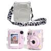 YUEHISY Protective Clear Case for Mini 12, Instant Camera Case Kit with Colorful Adjustable Shoulder, Stickers, for Storing Photos (Milk Cow) view 1