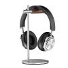 Oak Headphone Stand, Wood Headset Stand for Desk, Universal Holder for Airpods max, Bose, Beats, Gaming, Apple Vision Pro, VR Display Stand (Silver) view 1