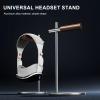 Oak Headphone Stand, Wood Headset Stand for Desk, Universal Holder for Airpods max, Bose, Beats, Gaming, Apple Vision Pro, VR Display Stand (Silver) view 2