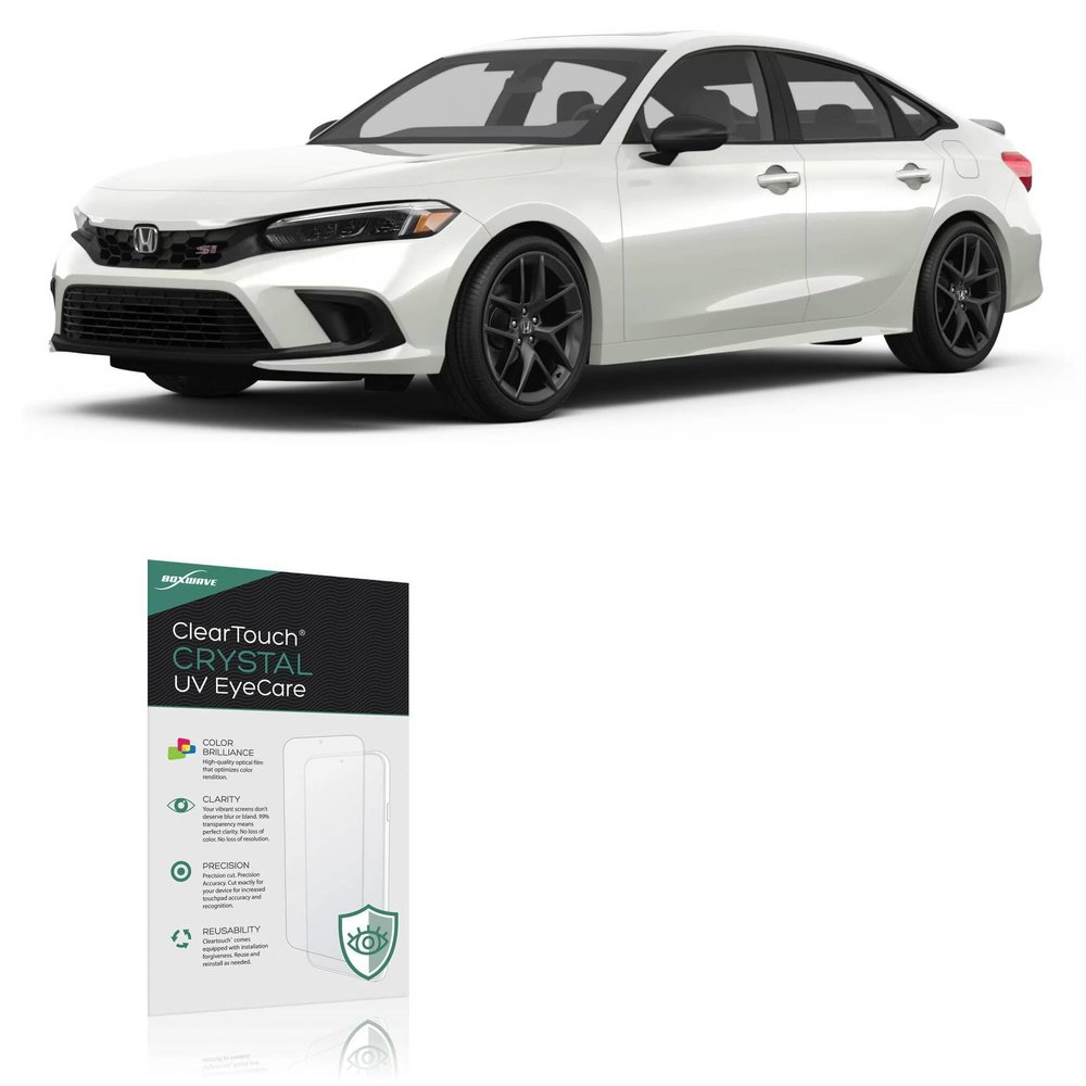 BoxWave Screen Protector Compatible With 2024 Honda Civic Si Display (8 in) - ClearTouch Crystal Anti-UV EyeCare (2-Pack), Filters out Harmful Blue Light Reduce Fatigue