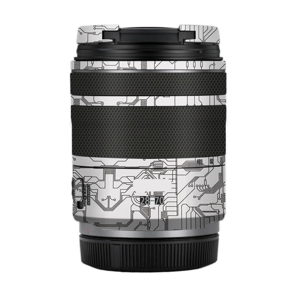28-70 2.8 Anti-Scratch Camera Lens Sticker for Canon RF 28-70mm F2.8 STM Coat Wrap Protective Film Skin Cover(Circuit White)
