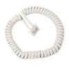 ICC Telephone Handset Cord/Phone Cord, 6 Ft  RJ9 (RJ22) Connectors, White, 1-Pack  Curly Coiled Tangle-Free Design for PBX & VoIP Phones view 1