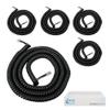 ICC Telephone Handset Cord/Phone Cord, 25 Ft  RJ9 (RJ22) Connectors, Glossy Black, 5-Pack  Curly Coiled Tangle-Free Design for PBX & VoIP Phones view 1