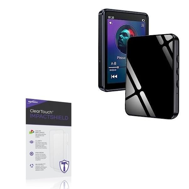 BoxWave Screen Protector Compatible With PtevSoh MP3 Player (16GB) - ClearTouch ImpactShield (2-Pack), Impenetrable Screen Protector Flexible Film