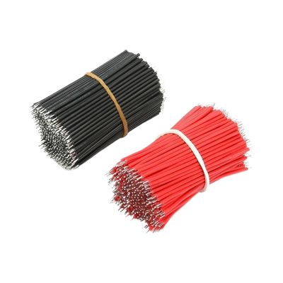 SFCHEN 100pcs/set 22AWG Breadboard Jumper Cable Wires Kit 6cm Fly Jumper Wire Cable Tin Conductor Wires 2 Colors PCB Solder Cabl(Red)