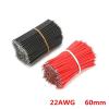 SFCHEN 100pcs/set 22AWG Breadboard Jumper Cable Wires Kit 6cm Fly Jumper Wire Cable Tin Conductor Wires 2 Colors PCB Solder Cabl(Red) view 4