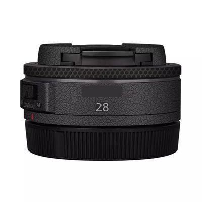 28 2.8 Skin Lens Camera Skin Wrap Vinyl Protective Sticker Accessories for Canon RF 28mm F2.8 STM(Leather Black)