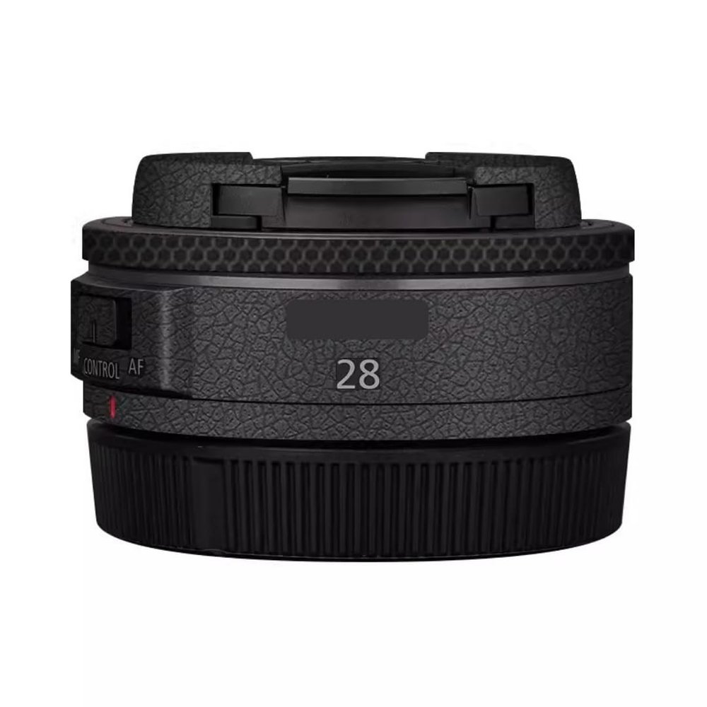 28 2.8 Skin Lens Camera Skin Wrap Vinyl Protective Sticker Accessories for Canon RF 28mm F2.8 STM(Leather Black)