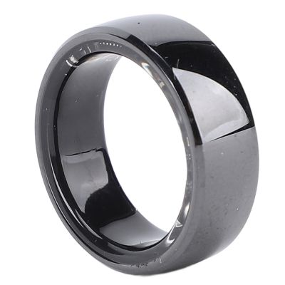 Luocute Smart Fitness Ring, Lightweight Ceramic IP68 Smart Health Ring with Pedometer Temperature Pressure Sleep Tracking Car Key for Daily Use (8#)